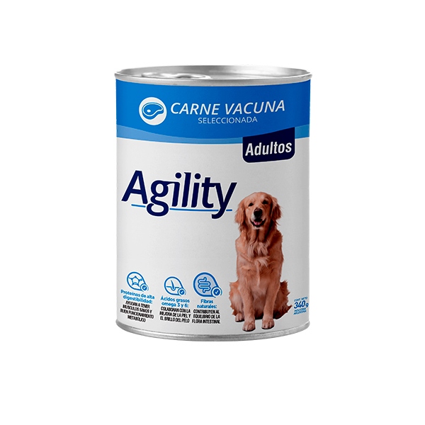 Agility Perro Adulto Carne x 340 grs