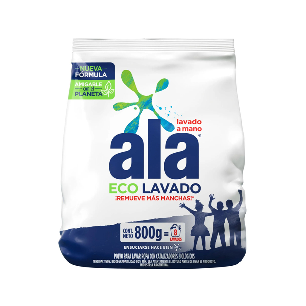 JABON EN POLVO ALA LAVADO A MANO 800G
