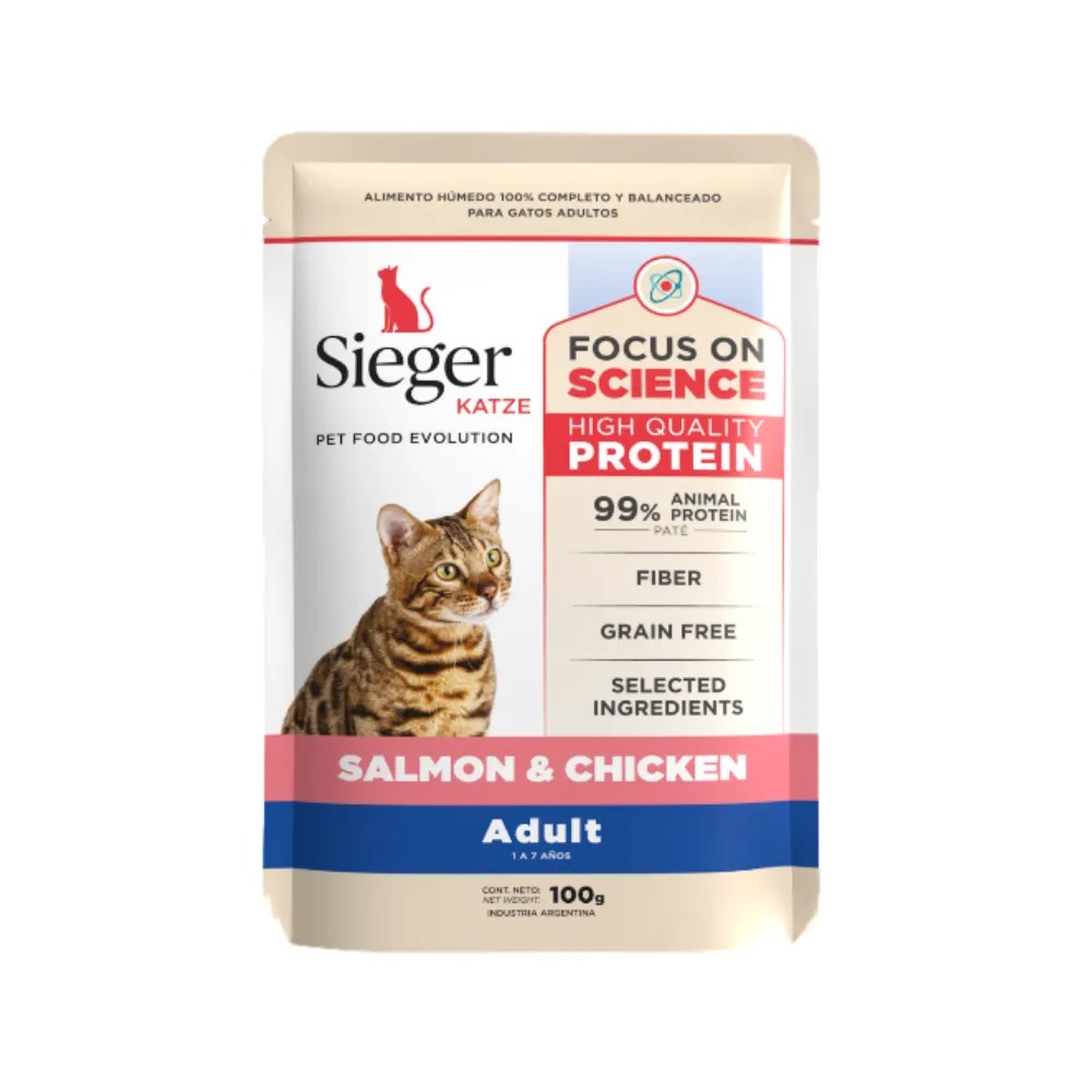 Sieger Katze Adult WET Salmon y Pollo x 100gr