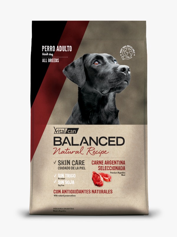 Balanced Natural Recipe Perro A Carne Argentina Seleccionada x 15 Kg.