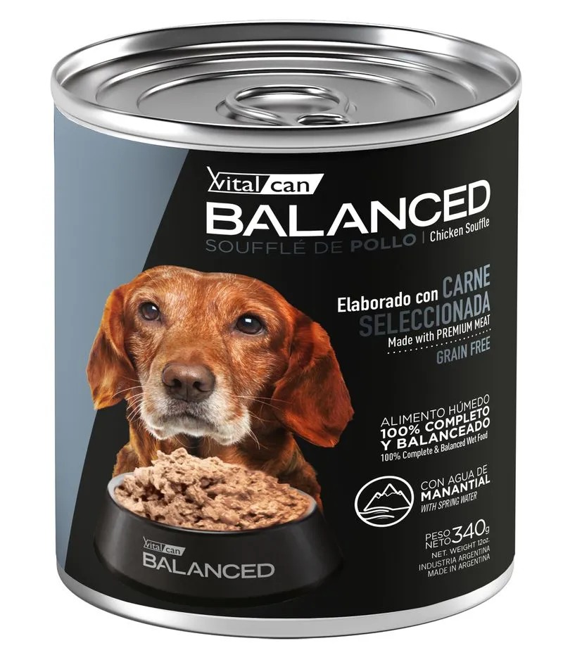 Balanced Souffle de Pollo Perro Senior 340g x 12u  
