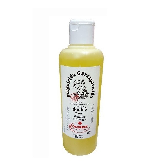 SHAMPOO DOUBLE 2 EN 1 PULG/ GARRAP/ PIOJ. 950 CM3. OSSPRET