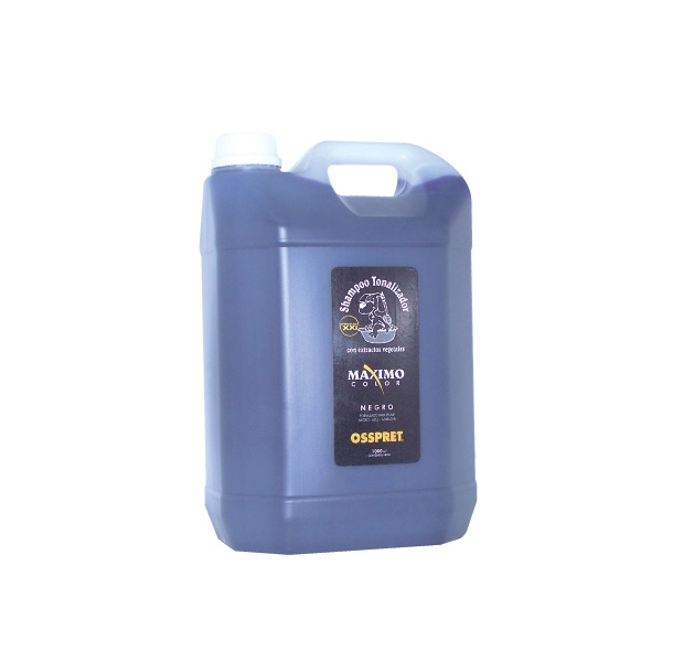 SHAMPOO TONALIZADOR MAXIMO COLOR NEGRO 5000 CM3. OSSPRET