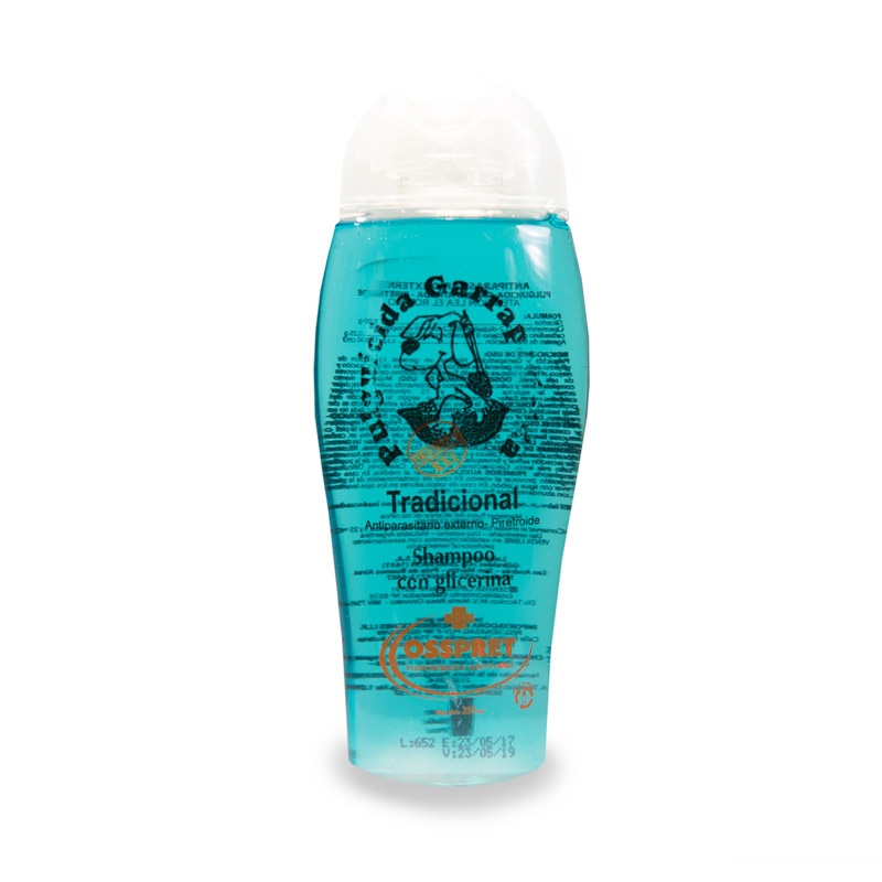 SHAMPOO TRADICIONAL CON GLICERINA PULG/ GARRAP 250 CM3. OSSPRET