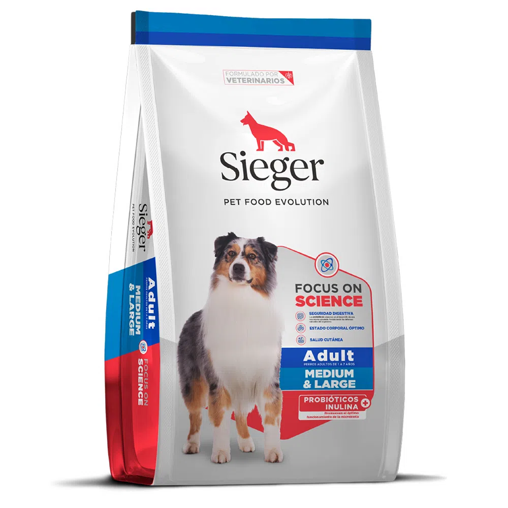 Sieger Adulto Medium &amp; Large Breed  X 15 Kg