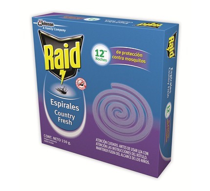 Raid Espirales Insecticida Repelente Contra Mosquitos Country