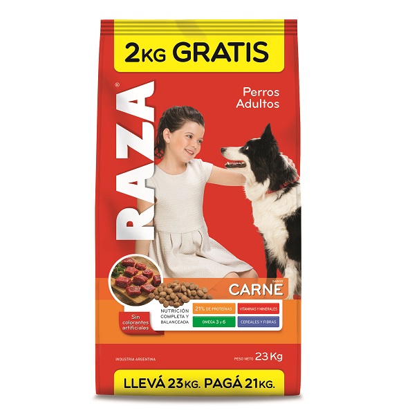 PERROS ADULTOS CARNE 21 KG + 2 KG - RAZA