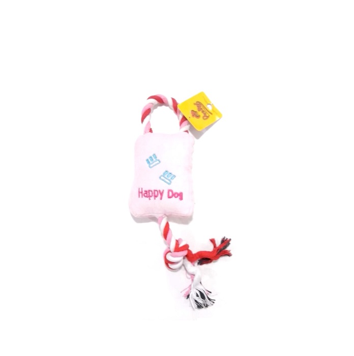 JUGUETE PLUSH HAPPY DOG CON SOGA - PER-ROS