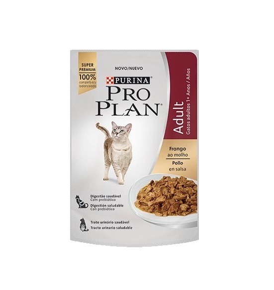 PRO PLAN GATOS ADULTOS POLLO x85 G.