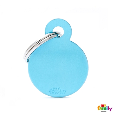 MEDALLA BASIC SMALL ROUND ALUMINUM LIGHT BLUE MFB55 - MY FAMILY