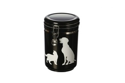 [11797] CANISTER CAT &amp; DOG BLACK