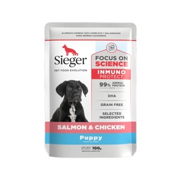 [25-04-05-03] Sieger Puppy Salmon y Pollo WET x 100gr
