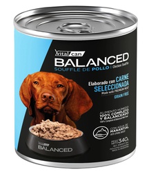 [132057] Balanced Souffle de Pollo Perro Adulto 340g x 12u  