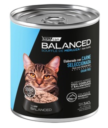 [132073] Balanced Souffle de Merluza Gato Adulto 340g x 12u  