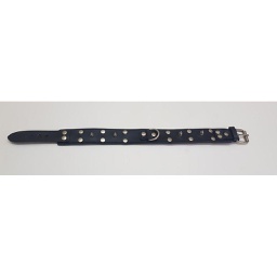 [1170] collar cuero con puas mediano