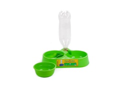 [231125] COMEDERO DOBLE CON BEBEDERO A ROSCA -  PETS PLAST