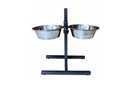 [156016] COMEDERO INOX BASE AJUSTABLE 2X25CM  -PER-ROS
