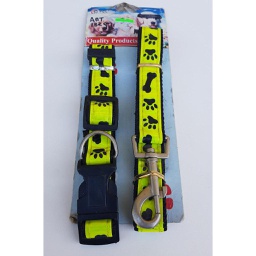 [1829] CONJUNTO COLLAR Y CORREA FLUOR