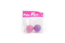 [231243] PELOTA DE PLASTICO CON BRILLANTINA CHICA X2 - PETS PLAST