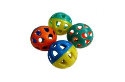[339122] PELOTA PLASTICA CON CASCABELX 4 UNID- IMPORTADO