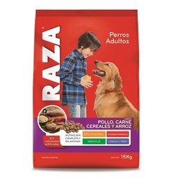 [6568] PERROS ADULTOS POLLO CARNE CEREALES ARROZ 15KG - RAZA