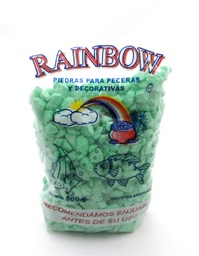 [540128] PIEDRA DECORATIVA VERDE MANZANA LISO - RAINBOW