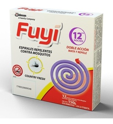 [FUYI ESPIR.COUNT.FRESH ESTX12 D.ACC _63292] Fuyi Espirales Insecticida Repelente Contra Mosquitos Country