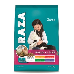 [6693] GATOS ADULTOS POLLO Y LECHE 16 UNIDADES X 1KG - RAZA
