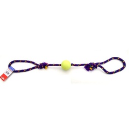 [231278] PELOTA DE GOMA MEDIANA CON SOGA ALPINA 12MMX70CM S103 - PET PLAST