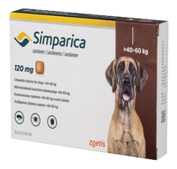 [12586 SIMPARICA TAB 120 MG (40 A 60 KG)] Simparica Para Perros De 40 a 60 Kg